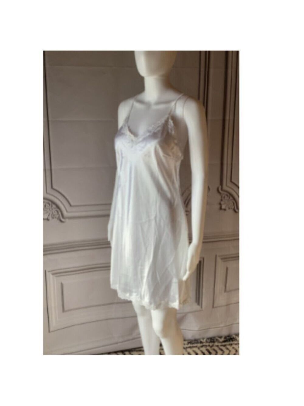Boselli Italian Lingerie White Night Gown/ Slip Dress NWT